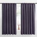 NICETOWN Blackout Curtains for Bedroom, Blackout Curtain Panels, Greyish Purple, 1 Pair, 70 by 63-inch, Window Treatment Energy Saving Thermal Insulated Solid Rod Pocket Blackout Drapes/Draperies