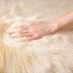 Ashler faux fur rug, Fluffy Shaggy Area Rug Ultra Soft 2.2 x 6 Feet Rectangle Fur Rug, Yellow Fuzzy Rug Machine Washable Shag Rug, Nursery Decor Throw Rugs for Bedroom, kids room, Living Room