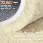 5x8 Area Rug for Living Room: Fluffy Shag Soft Washable Rugs Fuzzy Plush Indoor Carpet for Bedroom Nursery Playroom Dorm Kids Girls Boys Room (Cream White, 5'x8')