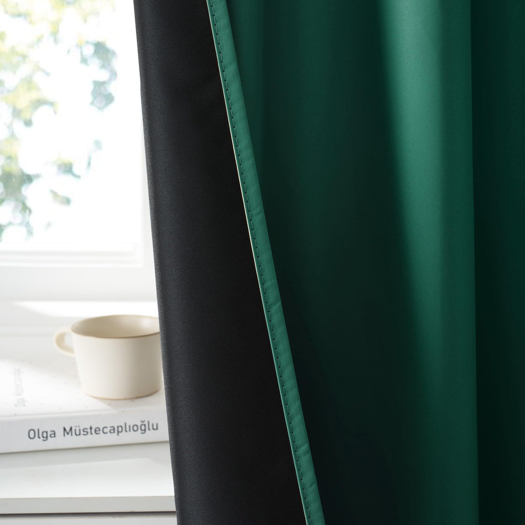 RYB HOME 100% Blackout Short Curtains for Small Window, Thermal Insulated