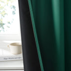 RYB HOME 100% Blackout Short Curtains for Small Window, Thermal Insulated