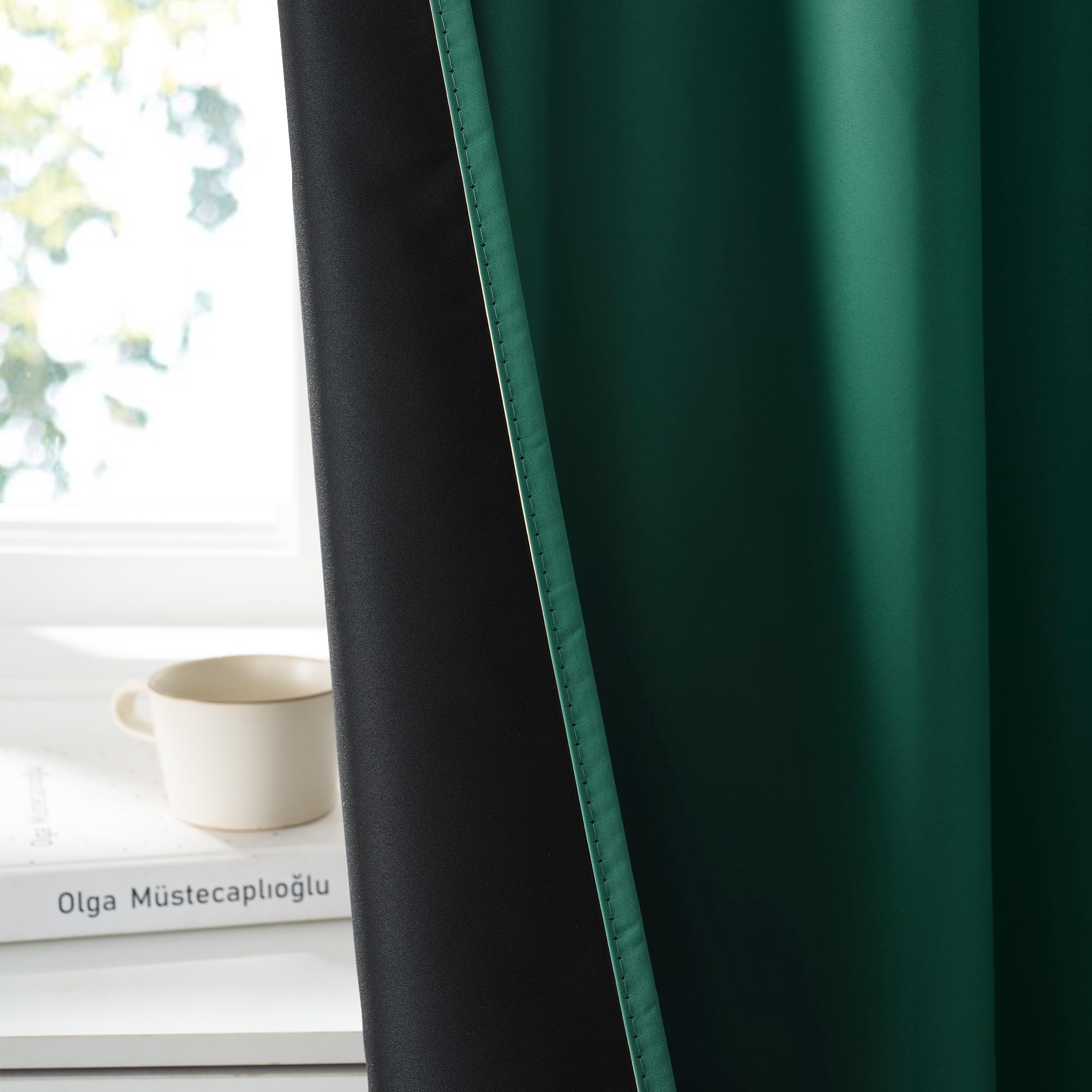 RYB HOME 100% Blackout Short Curtains for Small Window, Thermal Insulated