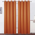 LEMOMO Blackout Curtains 52 x 95 inch/Orange Curtains Set of 2 Panels/Thermal Insulated Room Darkening Bedroom Curtains