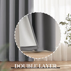 Yakamok Grey 100% Blackout Curtains 38x84 inch Long Gray Drapes-Bedroom