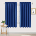 DWCN Blackout Curtains for Bedroom – Rod Pocket Thermal Insulated Noise Reducing Noise Reducing Drapes for Living Room, W 60 x L 63 Inch, 2 Panels, Classic Blue