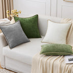 MIULEE Decorative Euro Sham Pillow Covers 24x24 Inch Dark Gray 2 Pack