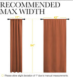 NICETOWN Blackout Curtains and Drapes - Thermal Insulated Solid Rod Pocket Blackout Draperies/Panels (Burnt Orange, 1 Pair, 42 by 84 inches)