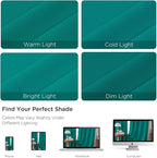 CUCRAF Turquoise Blackout Curtains 96 inch Length 2 Panels Set, Rod Pocket Room Darkening Drapes for Bedroom Living Room, Insulated Thermal Light Blocking Window Curtain (W52 x L96 Inch)