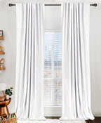 Linen Textured Total Blackout Curtains for Bedroom 72 Inches Long, Beige