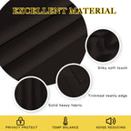 NICETOWN Toffee Brown Curtain Panels - Home Decoration Thermal Insulated Solid Grommet Blackout Curtains/Drapes for Hall/Sliding Door (80" Wide by 108" Long, Black, Set of 2)