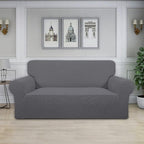 Easy-Going Stretch Oversized Loveseat Slipcover 1-Piece Sofa Cover Furniture Protector Couch Soft with Elastic Bottom for Kids Polyester Spandex Jacquard Fabric Small Checks Grey