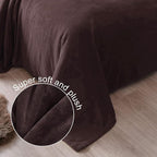 Exclusivo Mezcla Fleece Blankets Queen Size for Bed, Super Soft and Warm, All Season, Cozy, Plush, Lightweight, 90x90 Inches, Coffee