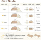 Houmiggle 2 Pieces Sectional Couch Covers L Shaped Cover XL Cream White