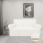 Easy-Going 100% Waterproof Loveseat Couch Cover, Dual Waterproof Sofa Cover, Stretch Jacquard Sofa Slipcover, Leakproof Furniture Protector for Kids, Pets, Dog and Cat (Loveseat, Cream)