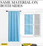 NICETOWN 2 Panels Blackout Curtains, Rod Pocket Thermal Insulated Drapess for Bedroom, Privacy Protection Easy-Care Heavy Duty Curtains for Living Room/Dining Room, W70 x L95 inches, Blue