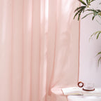 NICETOWN Light Pink Sheer Curtains 96 inches Long, Grommet Voile Sheer Textured Airy & Lightweight Curtains & Drapes Light Filtering for Bedroom/Living Room, W54 x L96, 2 Panels