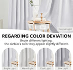 Deconovo Blackout Curtains, Thermal Insulated, W52 x L54 2 Panels, Back Tab, Machine Washable, Room-Darkening Drapes for Bedroom/Living Room Star White