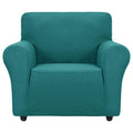 ZNSAYOTX Super Stretch Chair Slipcover Universal Sofa Chair Covers for Living Room Dogs Pet Furniture Protector Spandex Armchair Slipcovers with Anti Slip Foam Sticks (Peacock Teal, Chair)