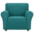 ZNSAYOTX Super Stretch Chair Slipcover Universal Sofa Chair Covers for Living Room Dogs Pet Furniture Protector Spandex Armchair Slipcovers with Anti Slip Foam Sticks (Peacock Teal, Chair)
