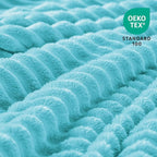 BEDELITE Fleece Blanket Twin Size – 3D Ribbed Jacquard Soft and Warm Decorative Fuzzy Blankets – Cozy, Fluffy, Plush Lightweight Throw Blankets for Couch, Bed, Sofa(Light Blue, 60x80 inches)