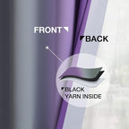 Yakamok Ombre Purple and Grey Curtains for Bedroom, Gradient Room Darkening Curtains 63 inches long,Grommet Thermal Insulated Light Blocking Window Drapes/Curtain for Living Room,52 x 63 Inch,2 Panels
