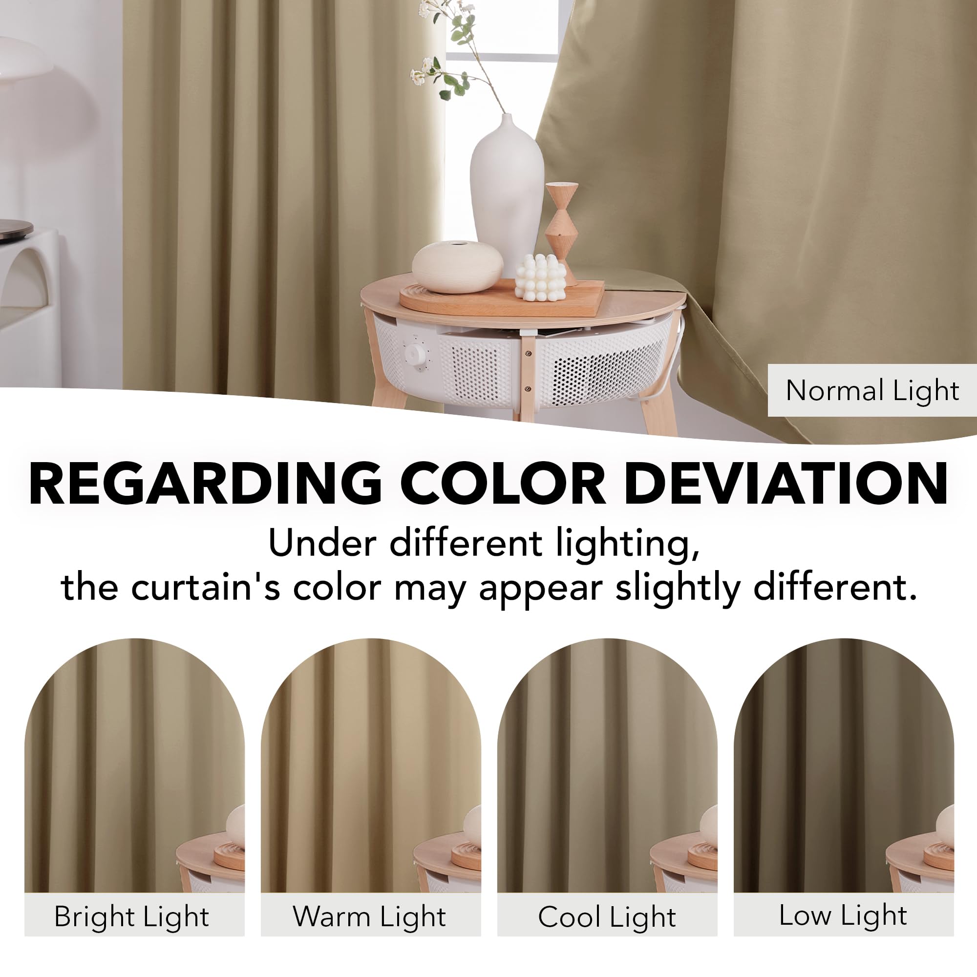 Deconovo Blackout Curtains for Bedroom, Living Room Curtains 95 Inches Long