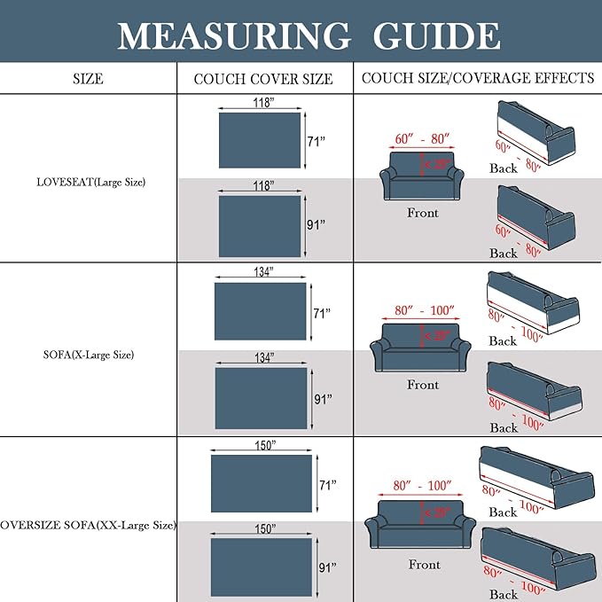 HANDONTIME Couch Slipcover Dog Sofa Covers Boho Couch Cover for Dogs Blue Sofa Throw Cover Bohemian Sofa Covers for 3 Cushion Couch Herringbone Sectional Couch Cover Slipcovers for Sofas, 91" X118"