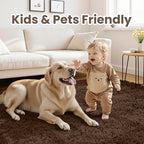 6x9 Area Rugs for Living Room Rug: Soft Fluffy Shag Brown Rugs for Bedroom, Non-Slip Large Fuzzy Plush Rug Indoor Floor Carpet for Nursery Kids Boys Girls Room, Dorms, Playroom, Modern Home Decor