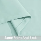 Yakamok Blackout Curtains Room Darkening Thermal Insulated Window Panels,Solid Grommet Top Drapes for Bedroom/Living Room(62Wx63L, Aqua, 2 Panels)