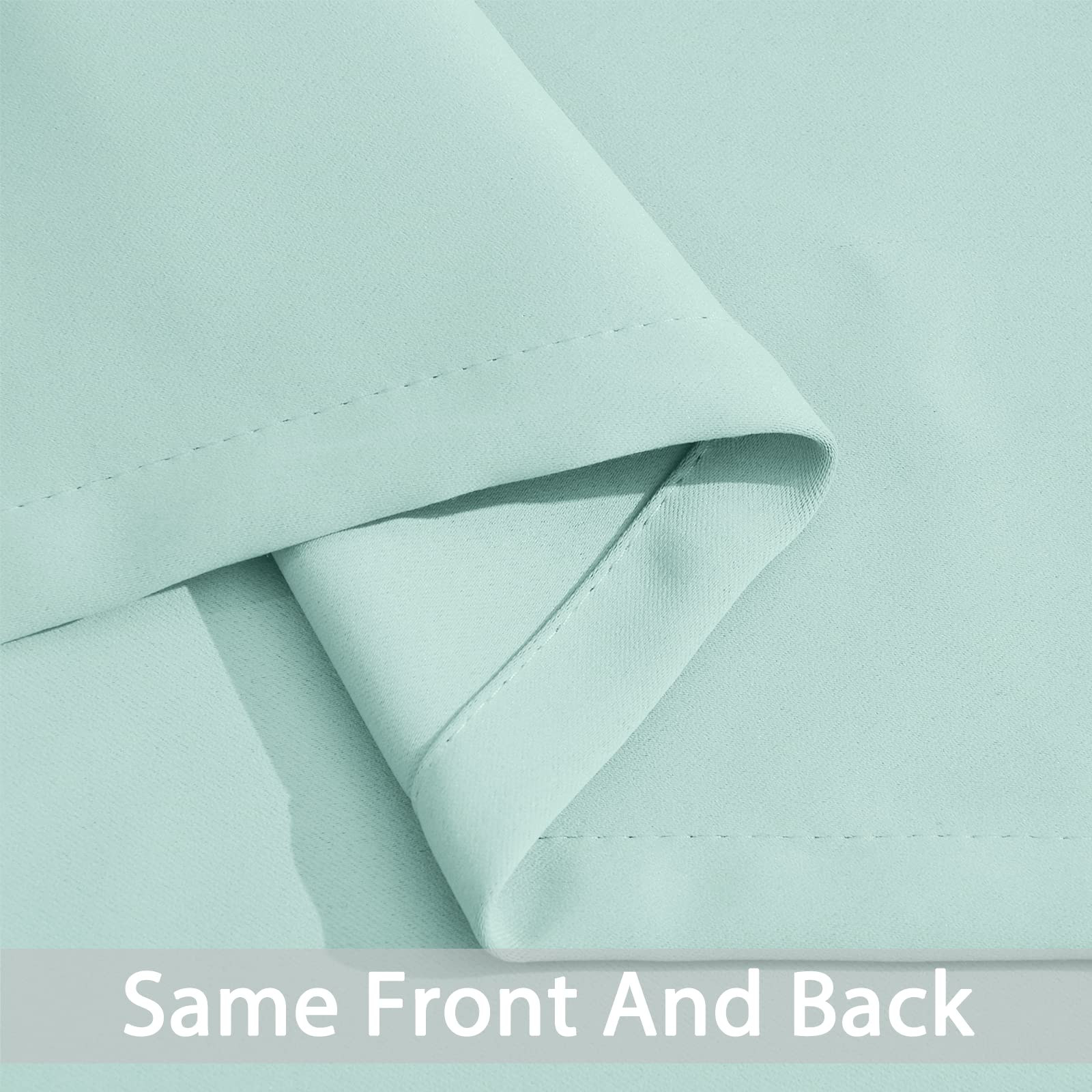Yakamok Room Darkening Curtains 62x96 inch Length Aqua-Living Room