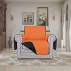 Easy-Going Chair Sofa Slipcover Reversible Sofa Cover Water Resistant Couch Cover Furniture Protector Cover with Elastic Straps for Pets Kids Children Dog Cat (Chair, Orange/Black)