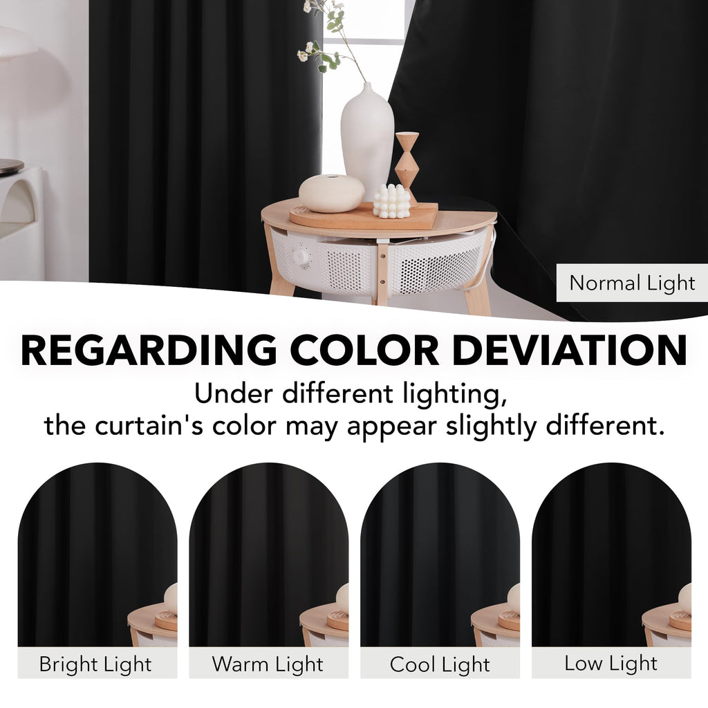 Deconovo Blackout Curtains for Bedroom 108 Inches Long