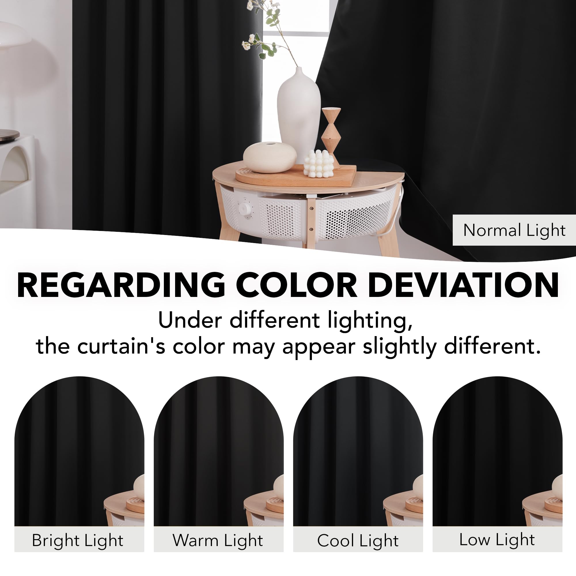 Deconovo Blackout Curtains for Bedroom 108 Inches Long