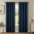 Joydeco Blackout Curtains 90 inch Long 2 Panels Set, Thermal Insulated Long Curtains & Drapes 2 Burg, Room Darkening Grommet Drapes for Bedroom Living Room Windows (W52 x L90 Inch, Navy Blue)
