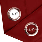 LEMOMO Blackout Curtains 52 x 90 Inch Long Red Curtains Set of 2 Panels Room Darkening Curtains for Bedroom and Living Room