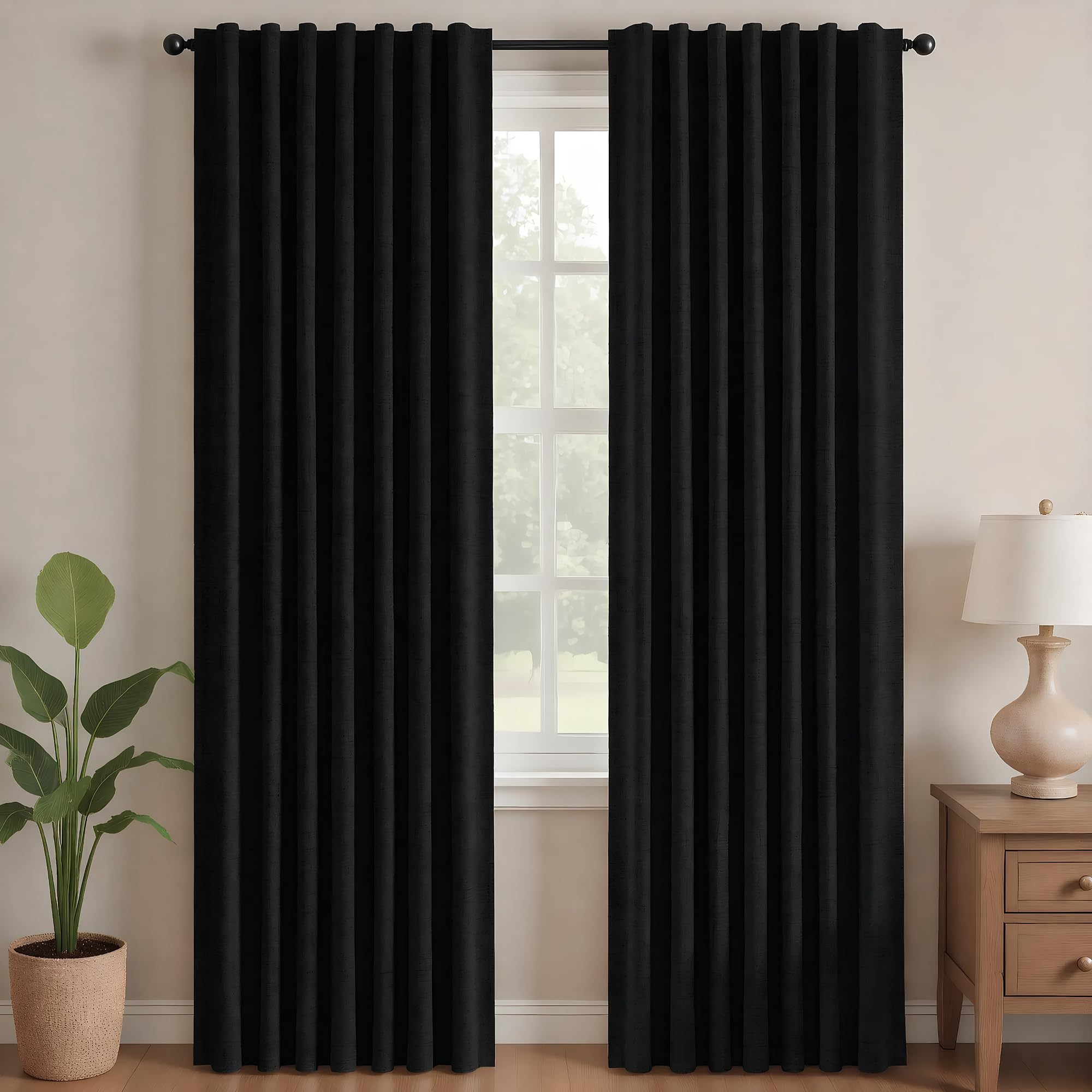 Deconovo Blackout Curtains for Bedroom 108 Inches Long