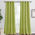NICETOWN Fresh Green Blackout Curtains 120 inches Length for Living Room, 2 Panels, 55" Wide, Thermal Insulated Long Drapes for Large Window