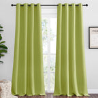 NICETOWN Fresh Green Blackout Curtains 120 inches Length for Living Room, 2 Panels, 55" Wide, Thermal Insulated Long Drapes for Large Window