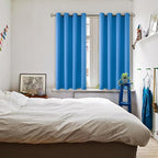 BGment Classic Blue Blackout Curtains for Bedroom 54 Inch Long - 2 Panels