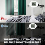 BGment Blackout Curtains for Kids Bedroom - Grommet Thermal Insulated Room Darkening Curtains for Living Room, Set of 2 Panels (42 x 72 Inch, Emerald)