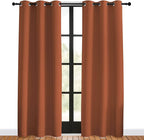 NICETOWN Blackout Draperies Curtains for Girls Room, Burnt Orange, 1 Pair, 42 x 80 inches, Nursery Essential Thermal Insulated Grommet Top Blackout Panels