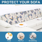 Smiry Printed Couch Cushion Covers, Stretch Soft Couch Covers for Sofa, Washable Non-Slip Sofa Slipcover Furniture Protector for Indoor and Outdoor (Backrest M, Beige)