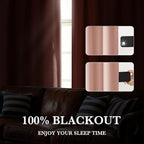 RYB HOME Bedroom Blackout Curtains 80 inches Long, 100% Blackout