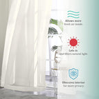 OWENIE Sheer Curtains Ivory 144 inch Extra Long, Elegant and Airy Drapes Translucent Window Treatments for Living Room/Bedroom, Ivory, 2 Panels=84" Wide