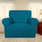 PureFit Super Stretch Chair Sofa Slipcover – Spandex Non Slip Soft Couch Sofa Cover, Washable Furniture Protector with Non Skid Foam and Elastic Bottom for Kids, Pets （Chair, Peacock Blue）
