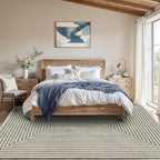 Latte&Fog 5x7 Area Rugs for Living Room Bedroom, Beige Modern Abstract Washable Rug, Boho Non Slip Low Pile Carpet for Indoor Dining Room, Office, Dorm, Classroom, Farmhouse and Kids Room - Beige