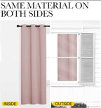 NICETOWN Modern Blackout Curtains Noise Reducing, Blush Pink, 2 Panels, W42 x L54, Thermal Insulated and Privacy Room Darkening Drape Panels for Boy's Guest Room Door Small Short Window