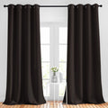 NICETOWN Blackout Thick Window Curtains - (W52 x L108, Brown, 2 Panels) Thermal Insulated Grommet Drape Panels for Bedroom and Living Room
