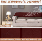 Easy-Going 100% Waterproof Couch Cover, 3 Cushion Couch Slipcover for Sofa