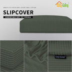 Easy-Going Stretch Loveseat Cushion Cover Sofa Cushion Furniture Protector Sofa Seat Sofa Slipcover Sofa Cover Soft Flexibility with Elastic Bottom(Loveseat Cushion, Olive Green)